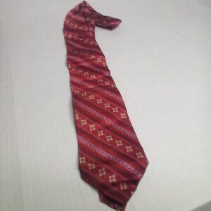 Meeting Street Tie Necktie Handmade 100% Silk Red Gold Blue
